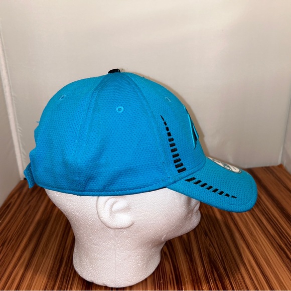 CAROLINA PANTHERS New Era 9Forty 2-Tone Blue & Black Strapback NFL Hat - Picture 2 of 6
